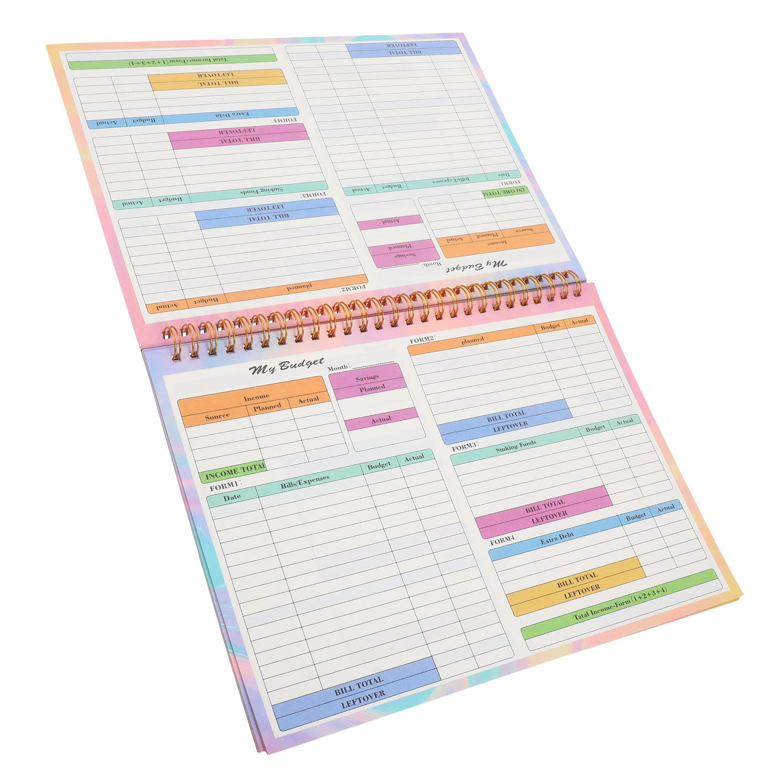 Planner Weekly Budget - B5 Financial Tracker Notebook Budgeting Binder