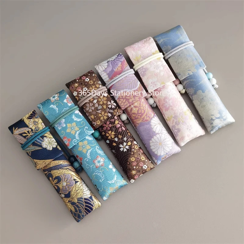 Pen Pouch Roll - Exquisite Pure Hand-Made Imported Nishijin Woven