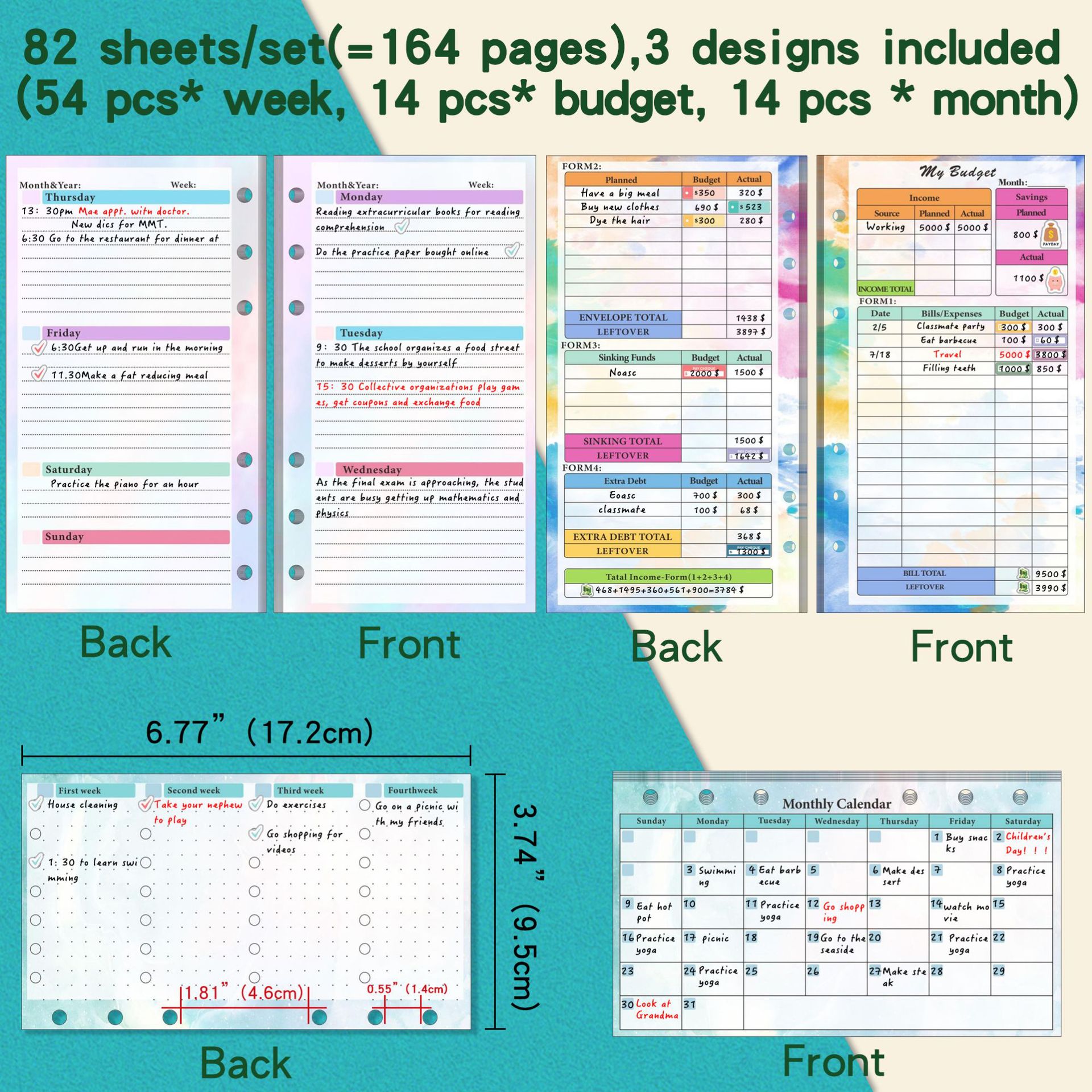 2026 NEW A6 Loose Leaf Noteboo - Planner Weekly Budget reseña y precio