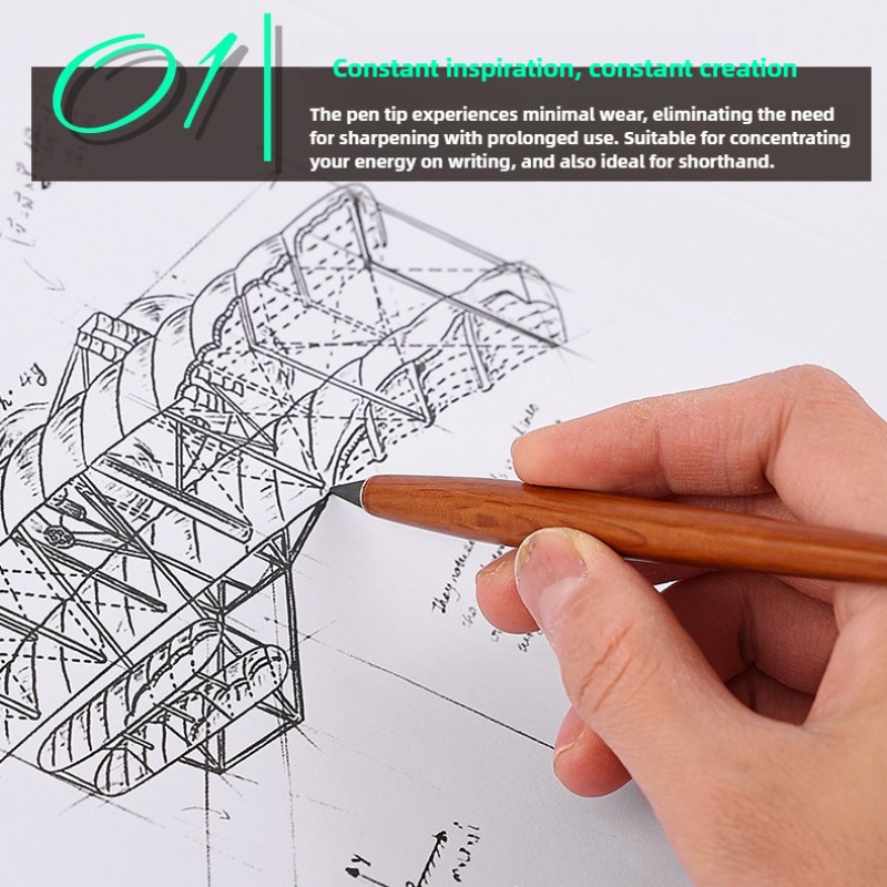 Wooden Eternal Pencil No Sharp - Is Stationery Office Supply reseña y precio