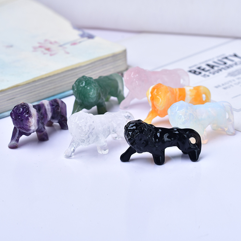 Natural Crystal Obsidian Lion. - Lion Stationery & Office Supply(Kunshan)Co.Ltd reseña y precio