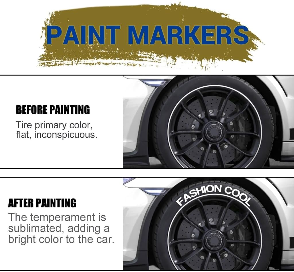 White Waterproof Cars Wheel Ti - Whiteboard Marker Set reseña y precio