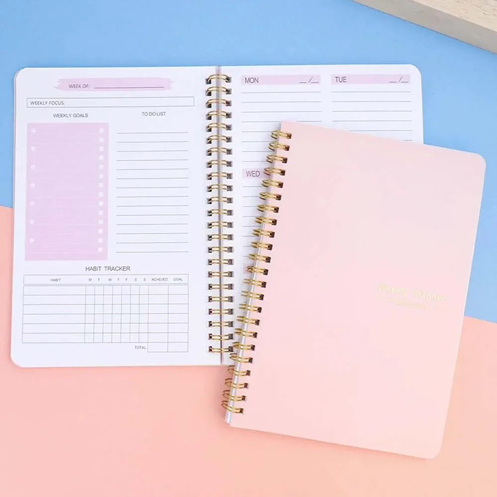A5 Weekly Planner Coil Daily P - Planner Weekly Budget reseña y precio