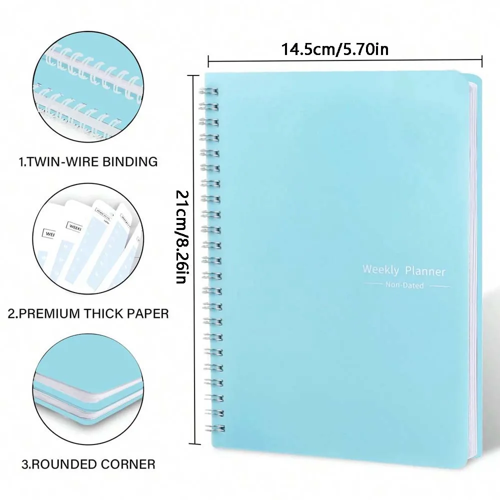 A5 Weekly Planner Coil Daily P - Planner Weekly Budget reseña y precio