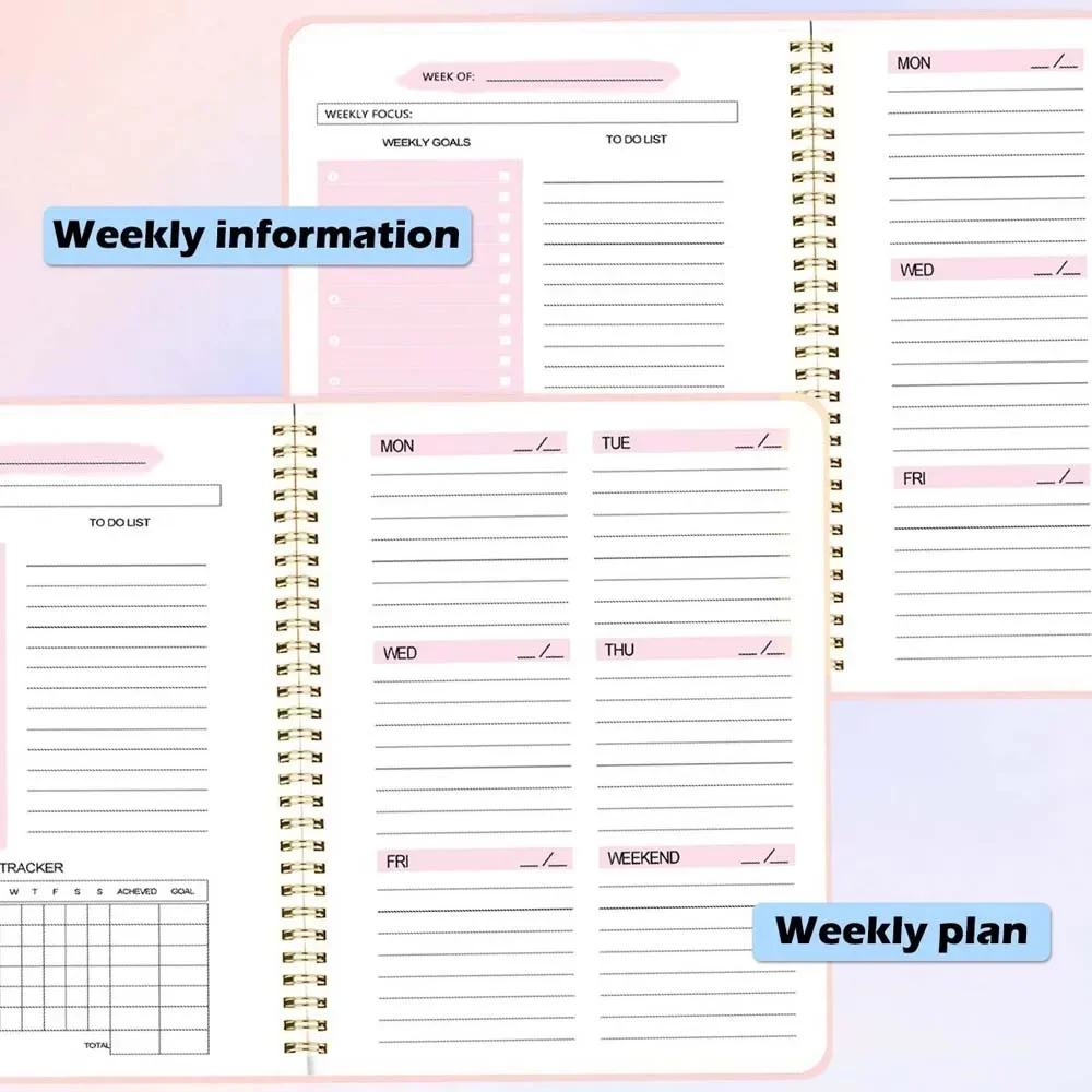 A5 Weekly Planner Coil Daily P - Planner Weekly Budget reseña y precio