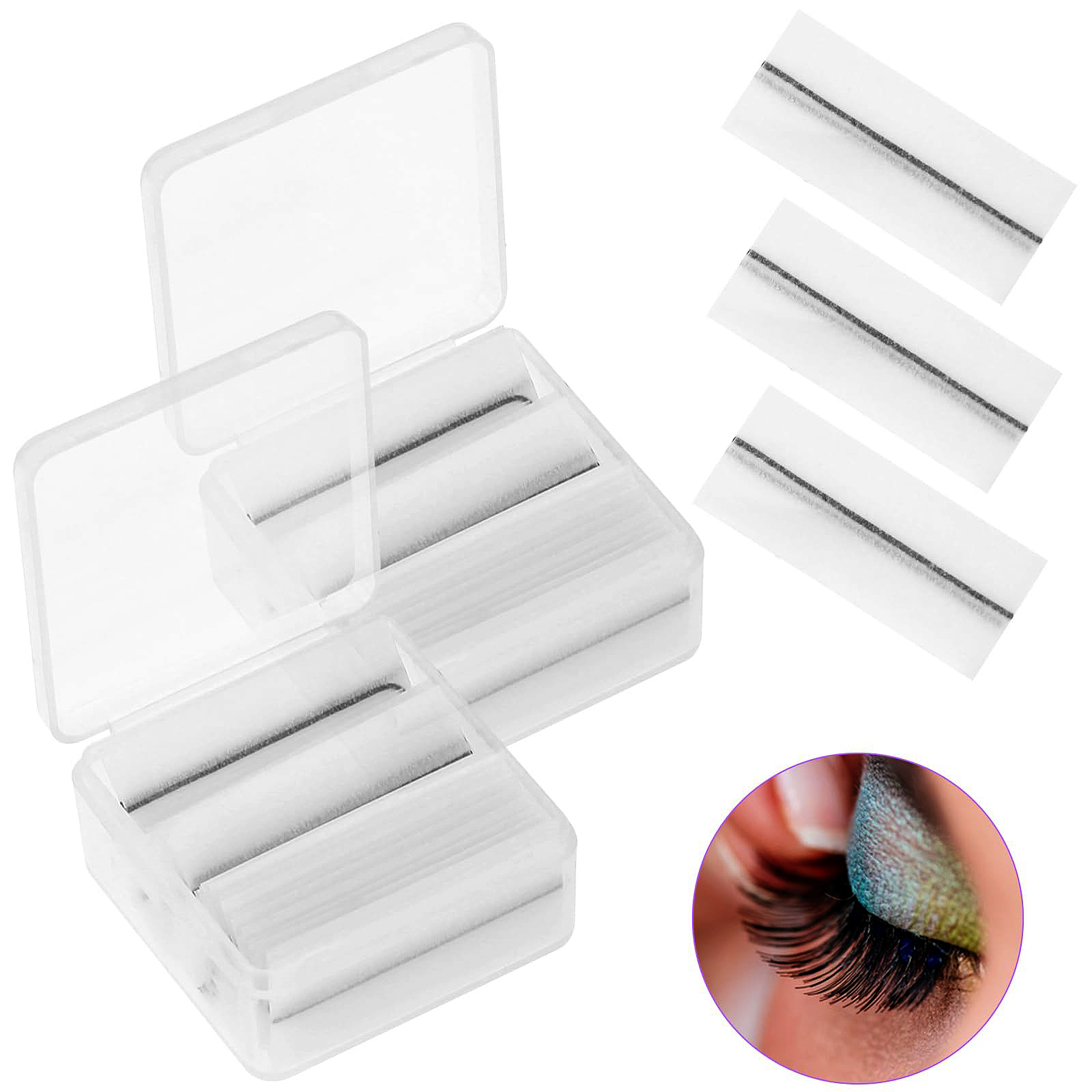 80PCS Eyelash Adhesive Strips, - Glue Stick Pack reseña y precio