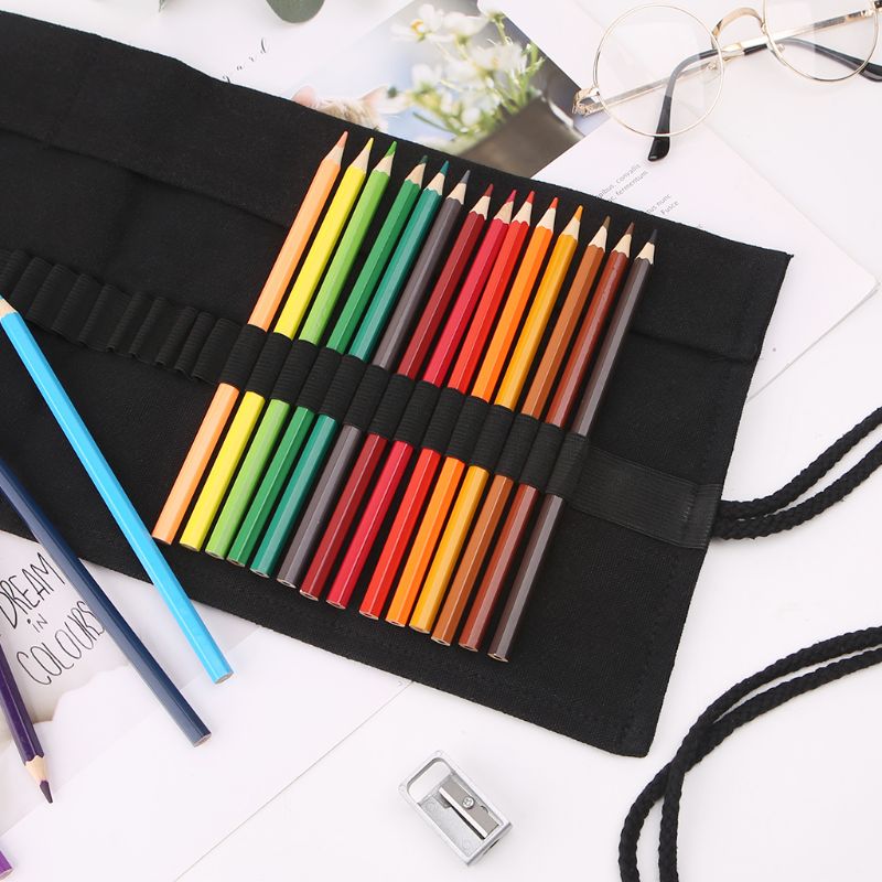 Black Color School Pencil for  - Pen Pouch Roll reseña y precio