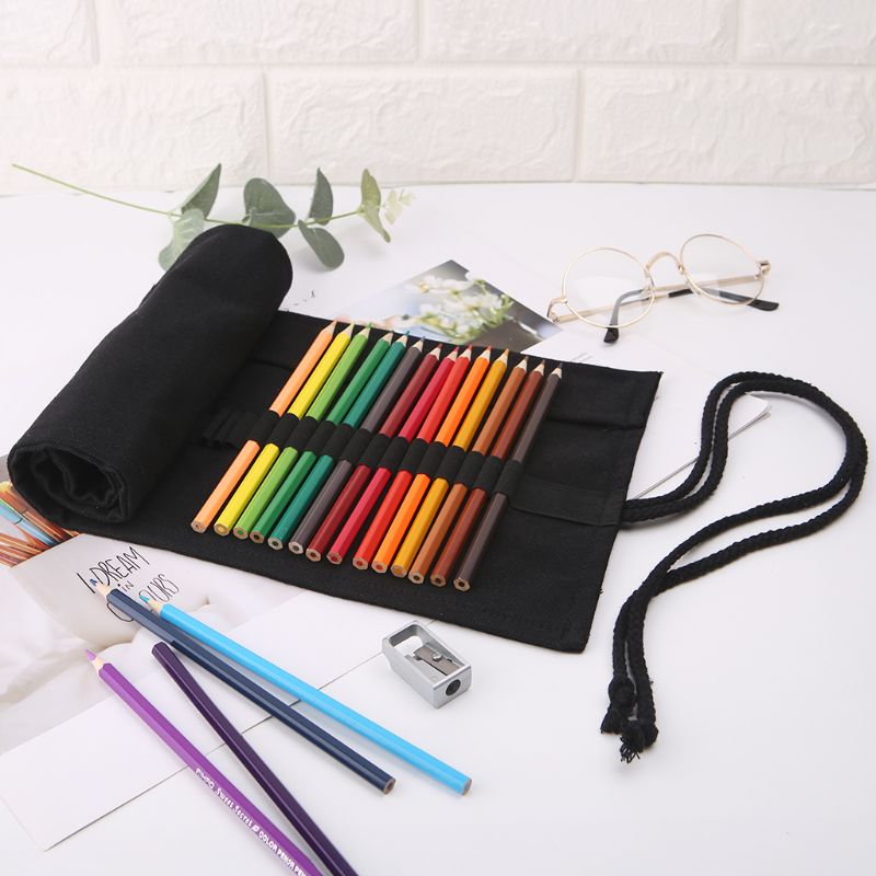Black Color School Pencil for  - Pen Pouch Roll reseña y precio