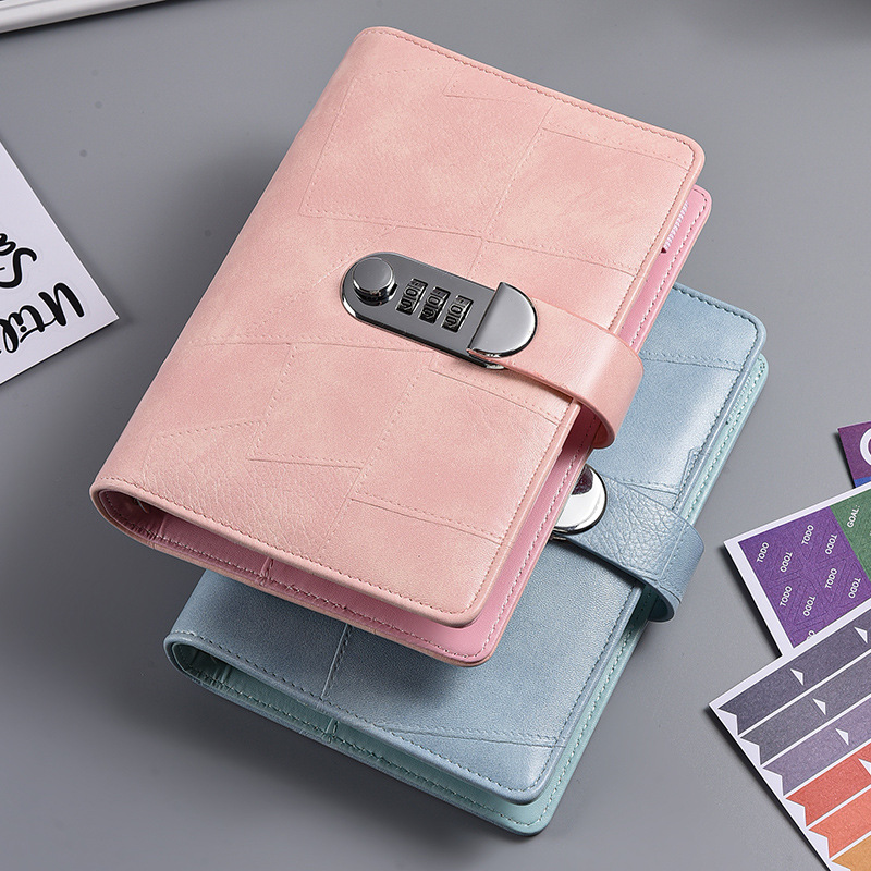 A6 PU Leather Password Lock Bi - Planner Weekly Budget reseña y precio