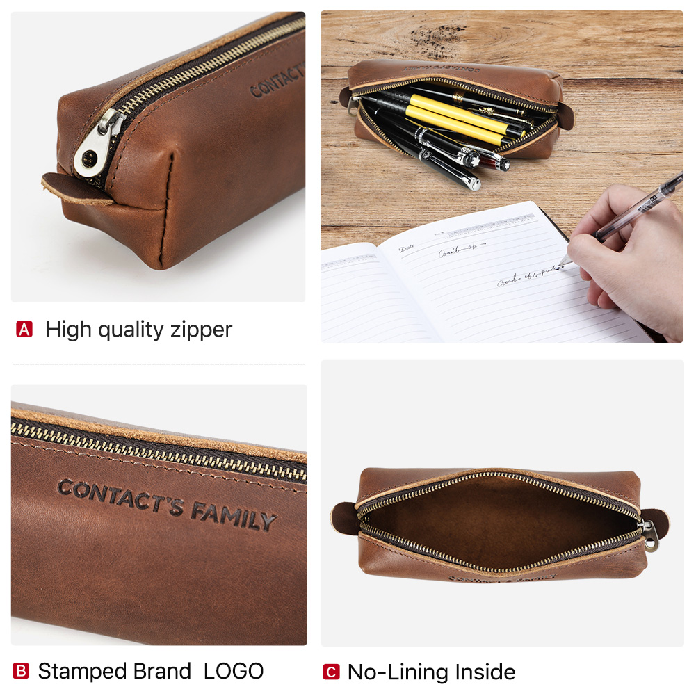 Retro Leather Pencil Case High - Stationery Supplies Business reseña y precio