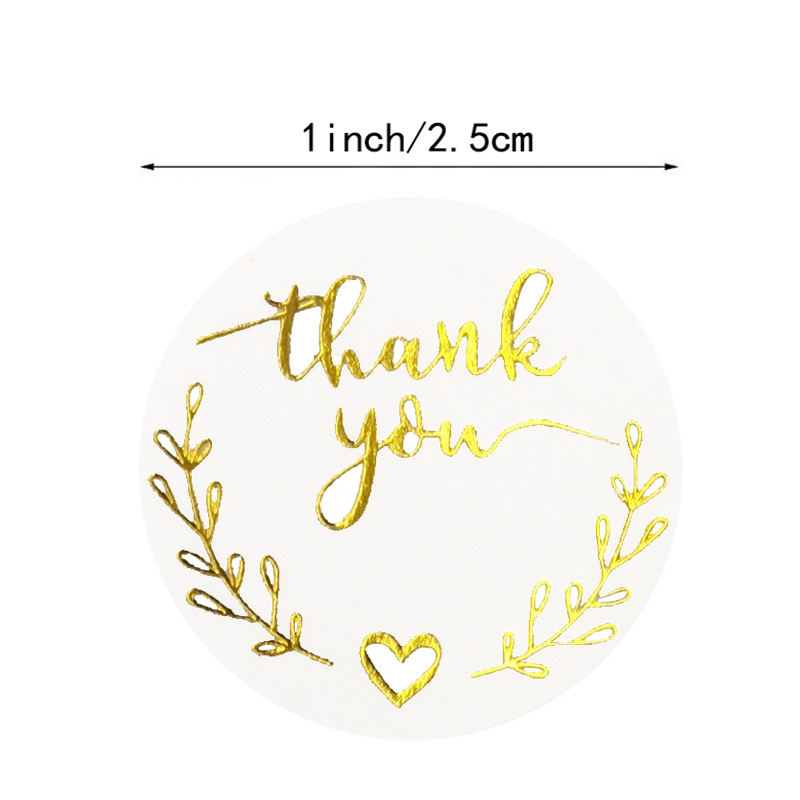 100-500pcs Gold Thank You Stic - Stationery Supplies Business reseña y precio
