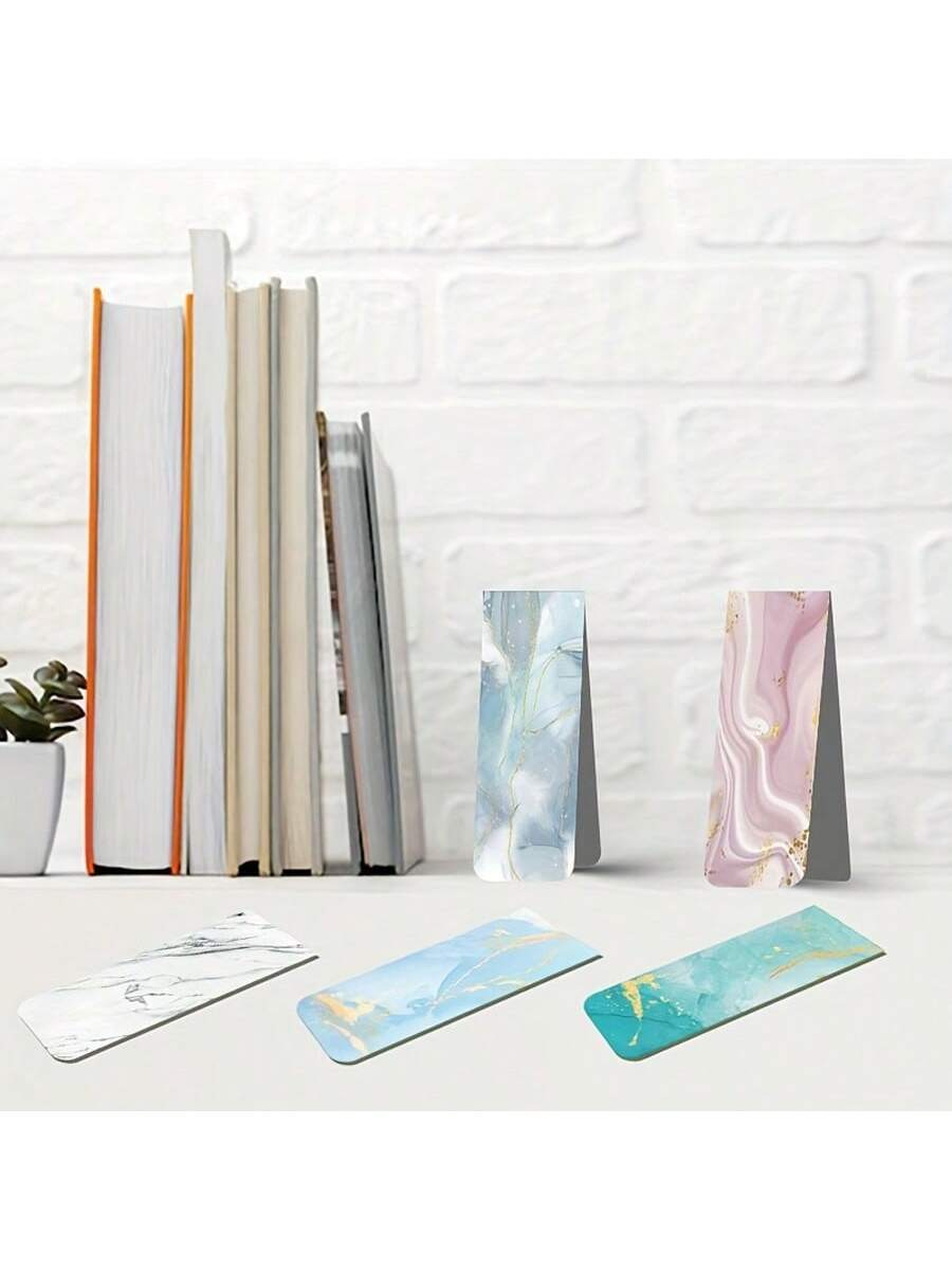 10pcs Assorted Marble Design M - Bookmark Magnetic Clip reseña y precio