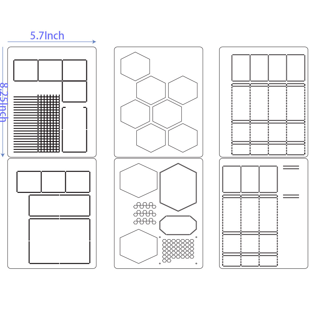6Pack Reusable Plastic Weekly  - Notebook Dotted A5 reseña y precio