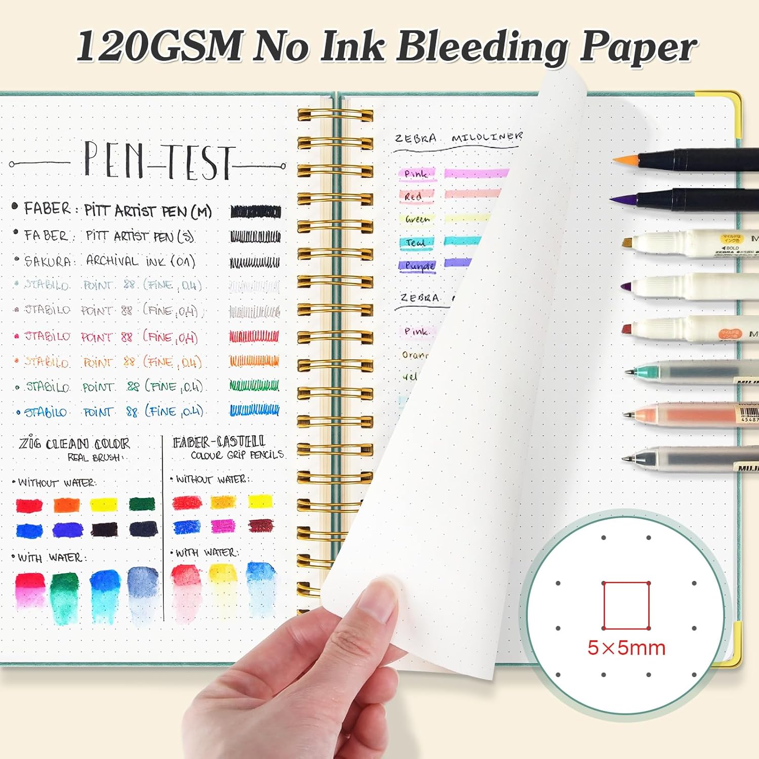 A5 Dotted Journal Spiral Noteb - Notebook Dotted A5 reseña y precio