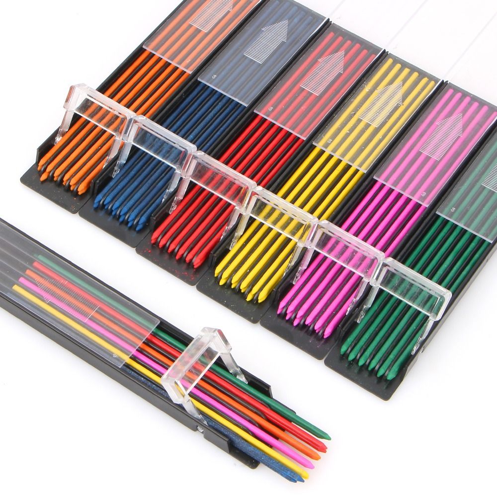 12PCS/Box 2.0mm HB Multi-color - Mechanical Pencil Lead reseña y precio