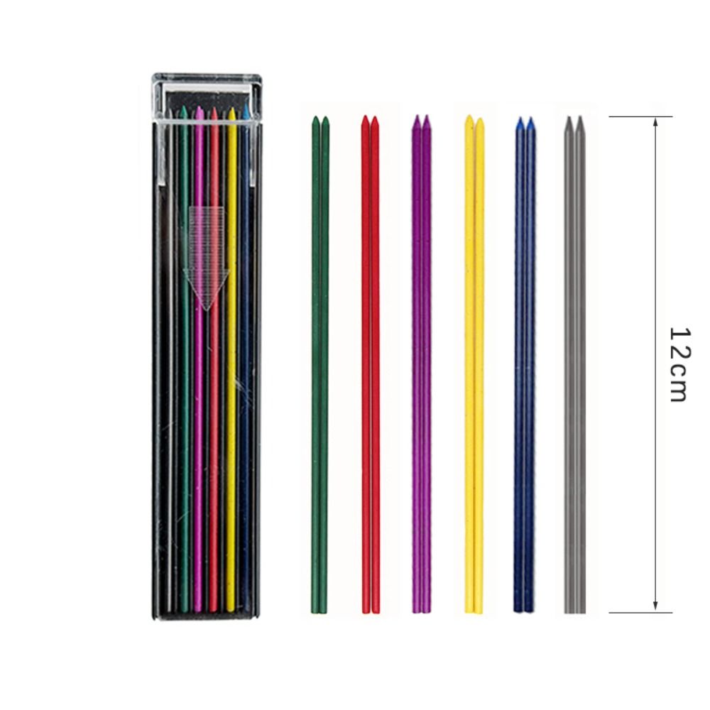 12PCS/Box 2.0mm HB Multi-color - Mechanical Pencil Lead reseña y precio