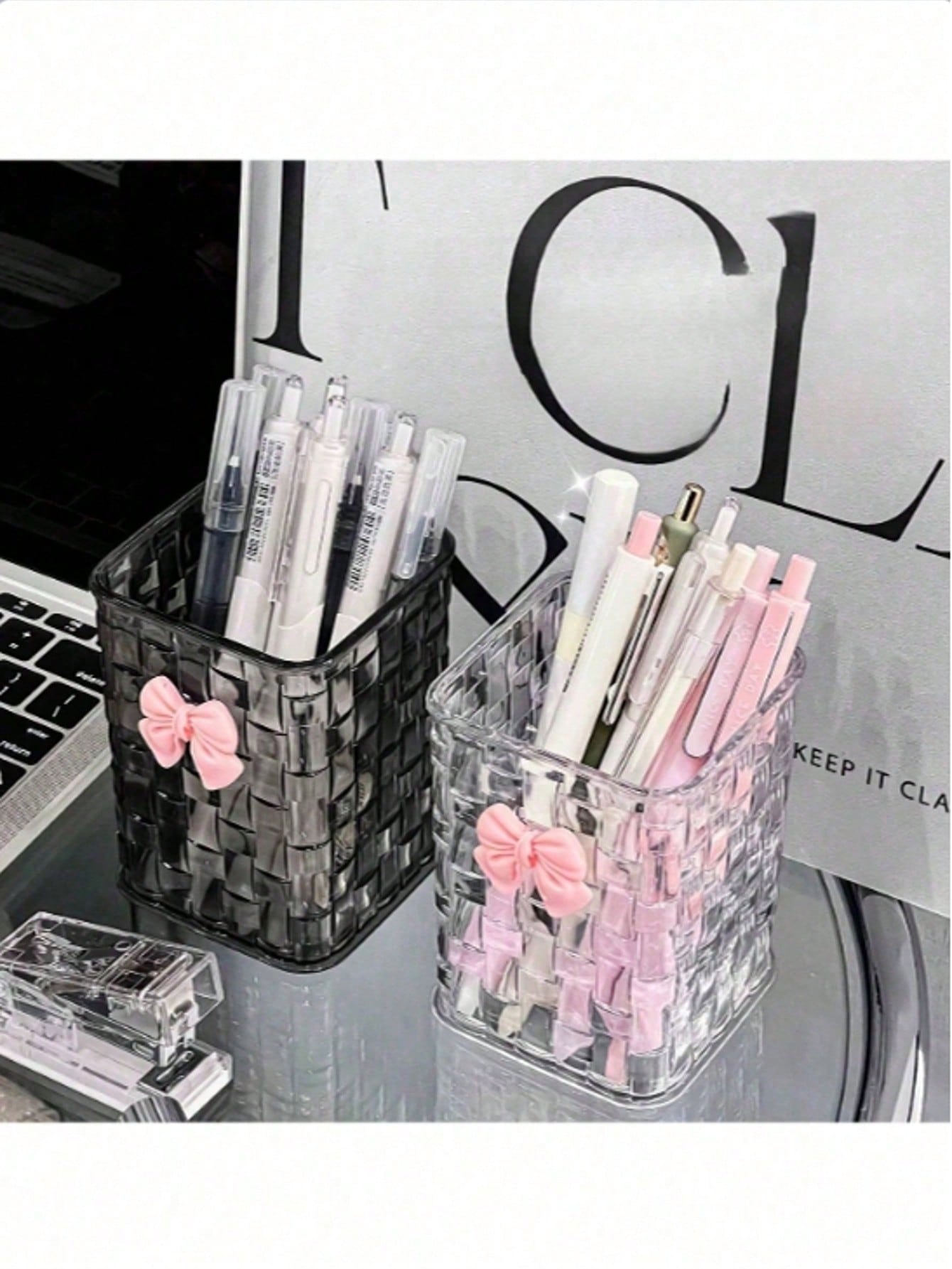 1pc Woven Texture Makeup Brush - Is Stationery Office Supply reseña y precio