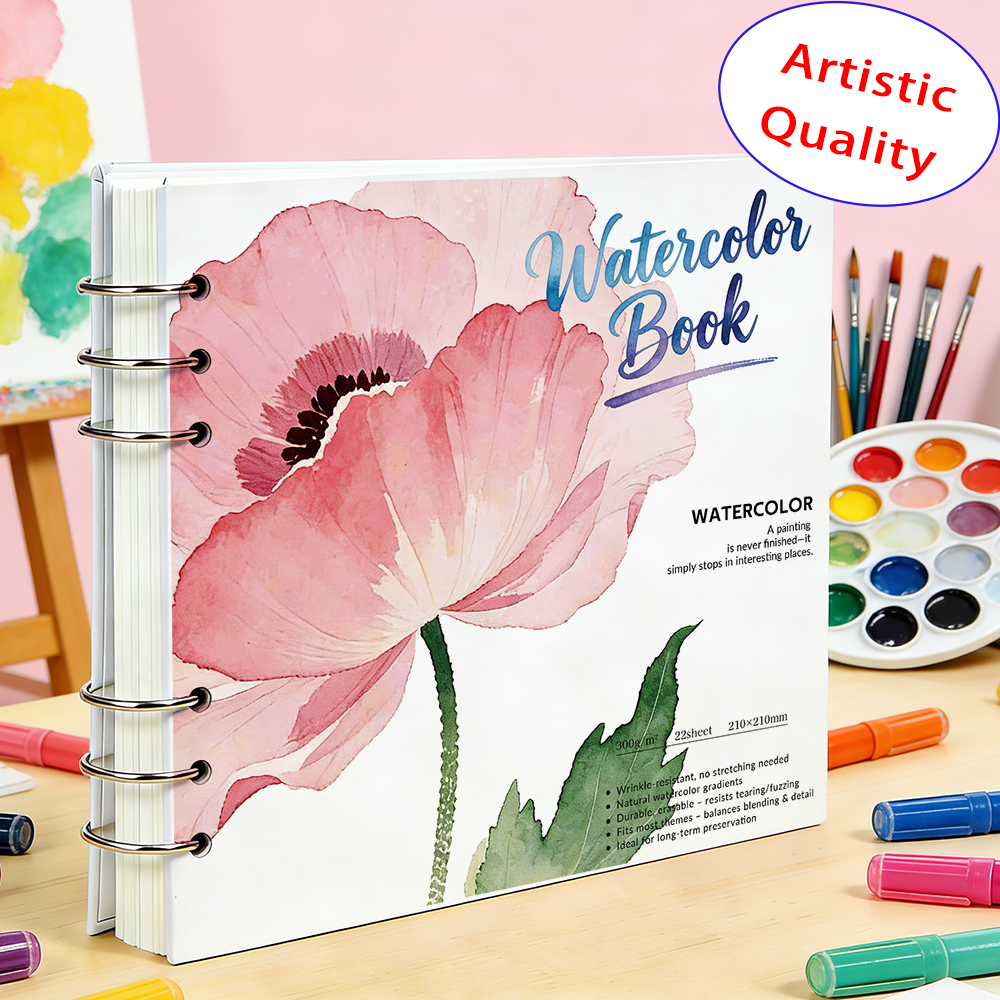 Watercolor Book 210x210mm 300G - Art Sketchbook Ring reseña y precio