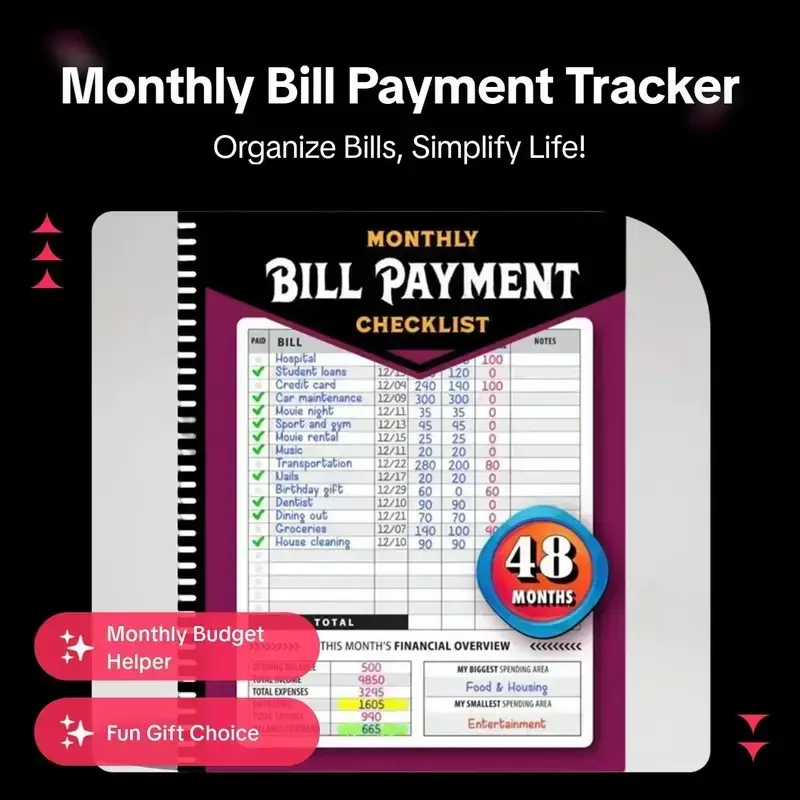ADHD A4 Planner Notebook, Dura - Planner Weekly Budget reseña y precio