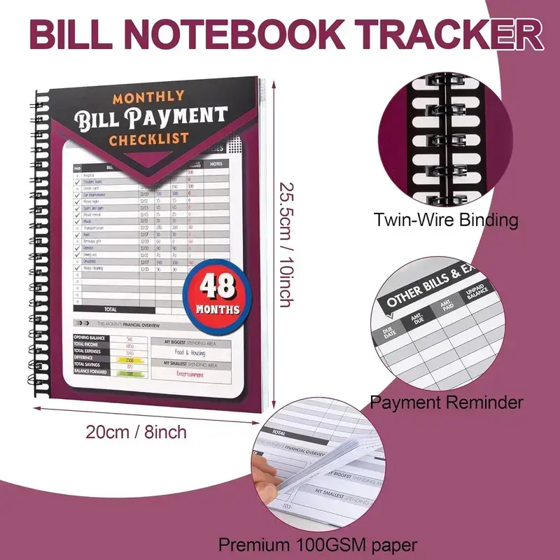 ADHD A4 Planner Notebook, Dura - Planner Weekly Budget reseña y precio