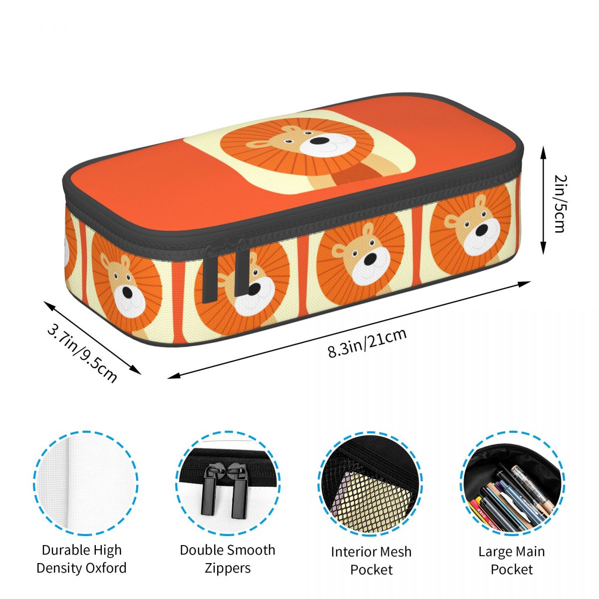 Cute Lion Cartoon Pencil Case  - Lion Stationery & Office Supply(Kunshan)Co.Ltd reseña y precio