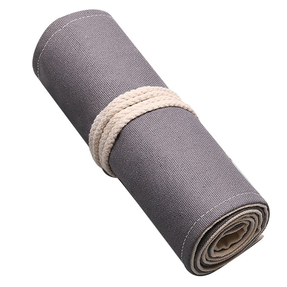 1pc Canvas Pencil Roll Bag 48  - Pen Pouch Roll reseña y precio