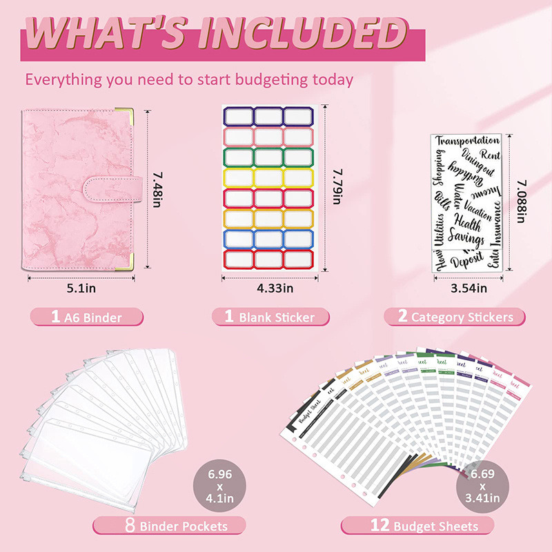 A6 Budget Binder with Cash Env - Planner Weekly Budget reseña y precio
