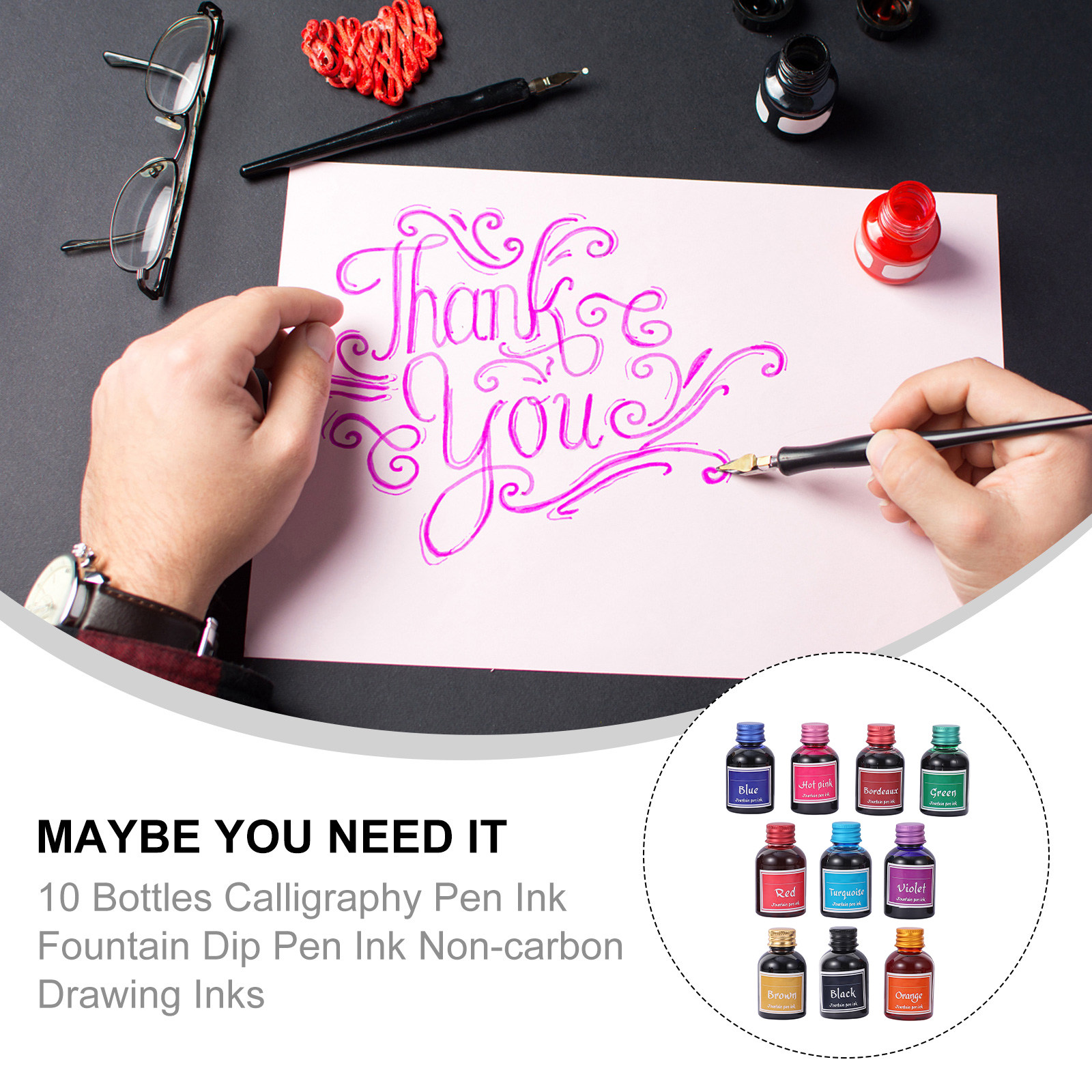 10 Bottles Fast-Drying Calligr - Calligraphy Ink Bottle reseña y precio