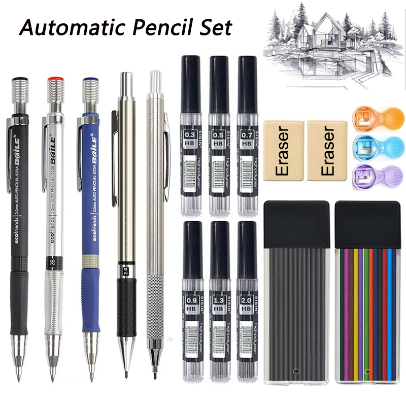 Anti Slip Mechanical Pencil Se - Mechanical Pencil Lead reseña y precio