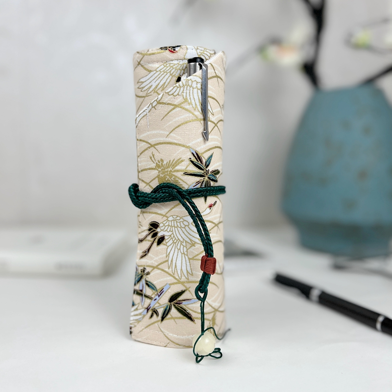 Retro Chinese Style Pen Curtai - Pen Pouch Roll reseña y precio