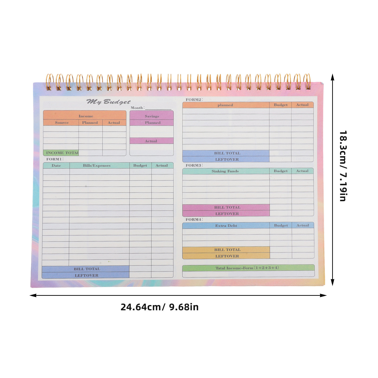 B5 Financial Tracker Notebook  - Planner Weekly Budget reseña y precio