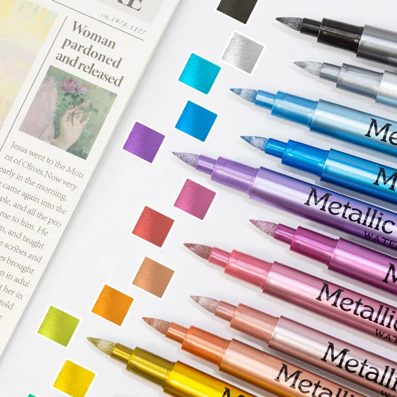 24 Colors Metallic Acrylic Pai - Whiteboard Marker Set reseña y precio