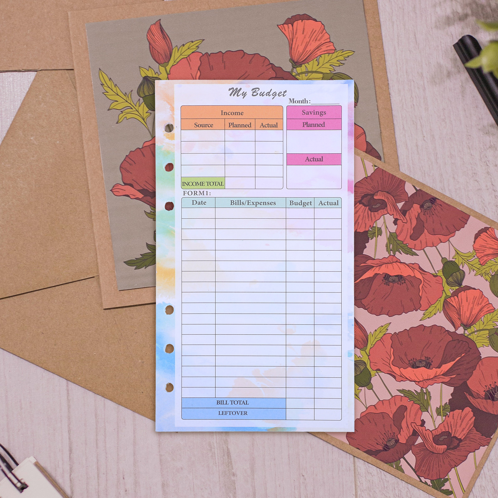 14 Sheets A6 Budget Planner Re - Planner Weekly Budget reseña y precio