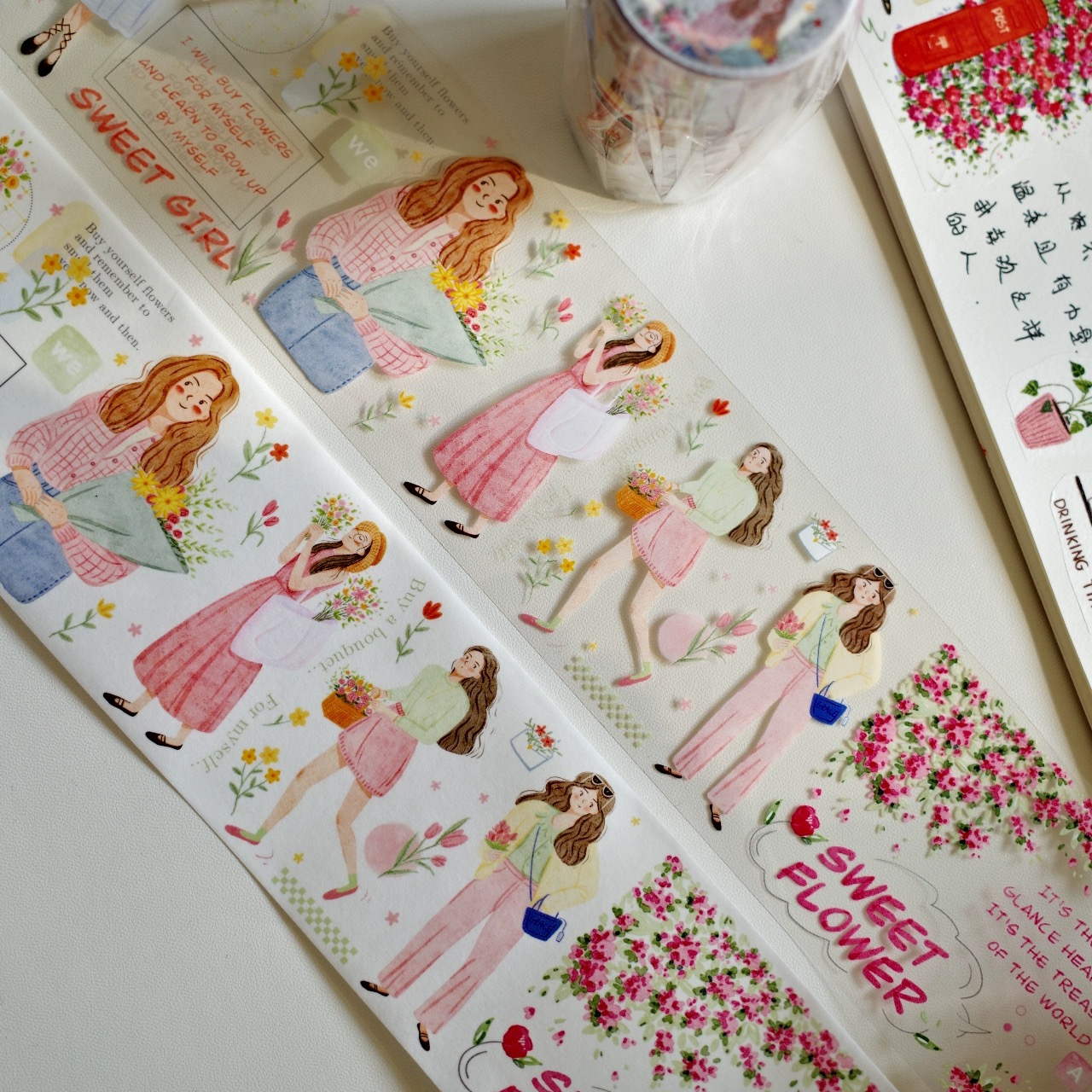 YiEr Studio Vintage Pink Dairy - Washi Tape Set reseña y precio