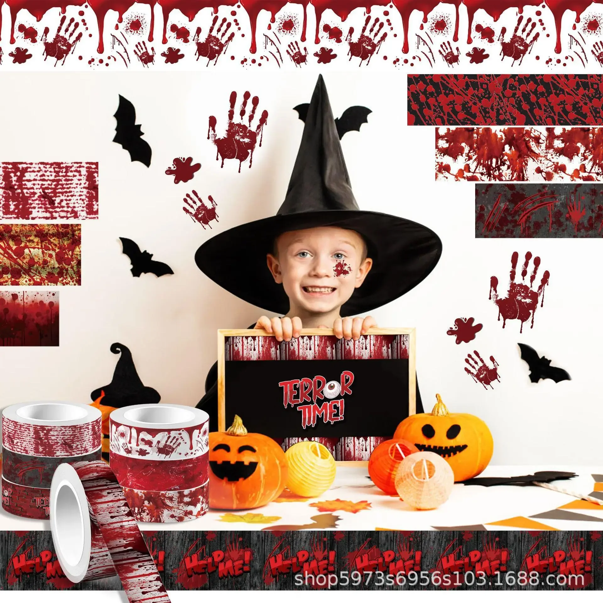 Halloween Bloody Hand Bleeding - Washi Tape Set reseña y precio