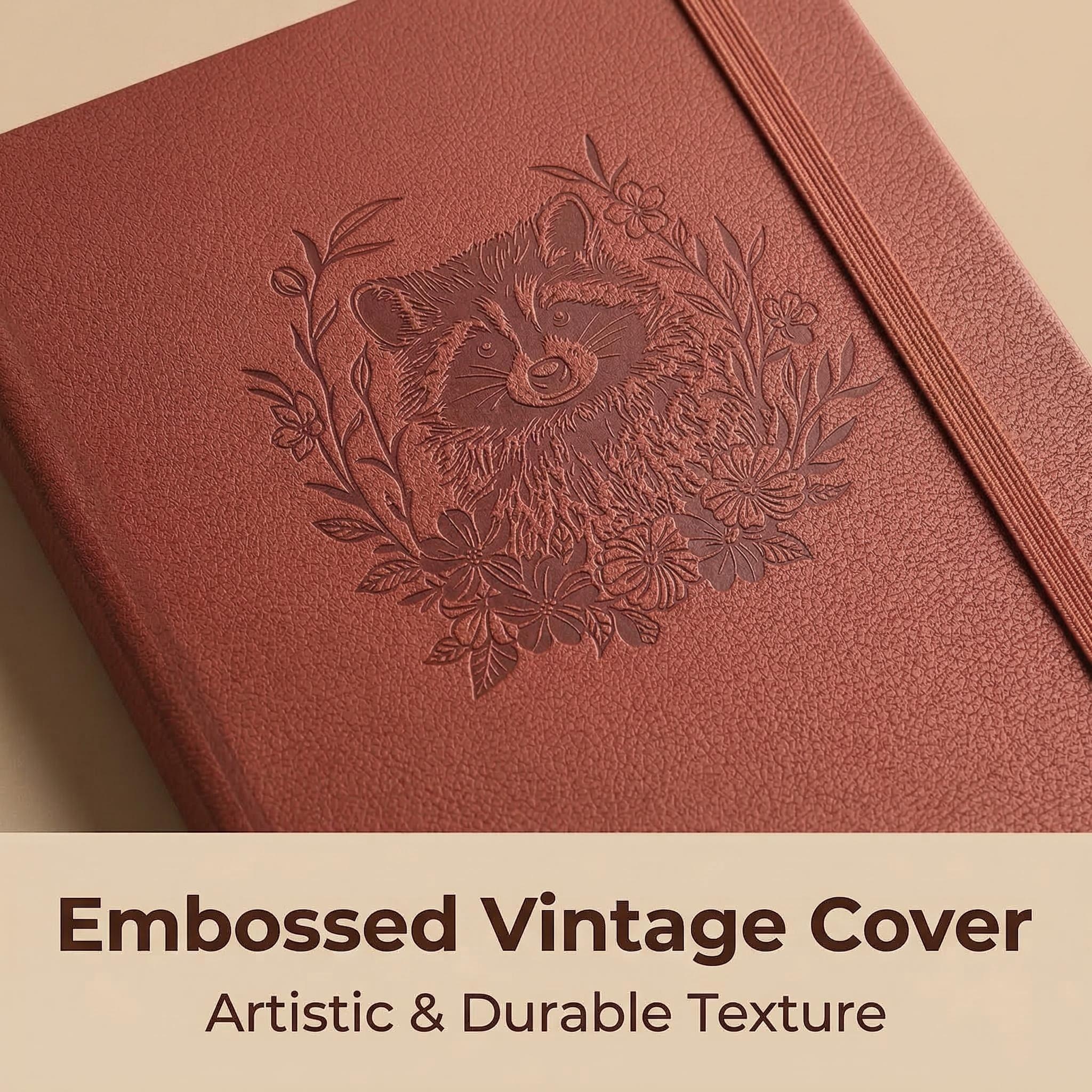 A5 Embossed Raccoon Dot Grid J - Notebook Dotted A5 reseña y precio