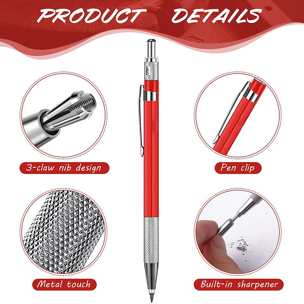 Welders Pencil with 12PCS Silv - Mechanical Pencil Lead reseña y precio