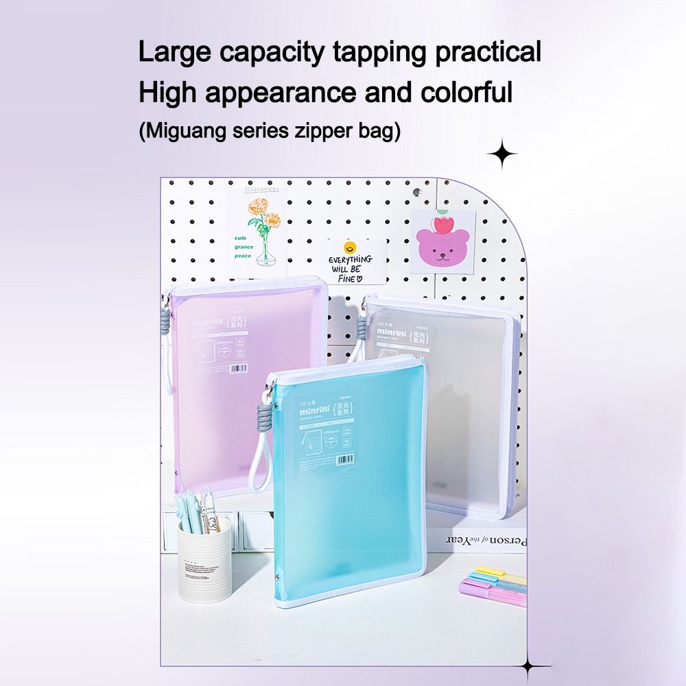 Portable Transparent A4 Zipper - Is Stationery Office Supply reseña y precio
