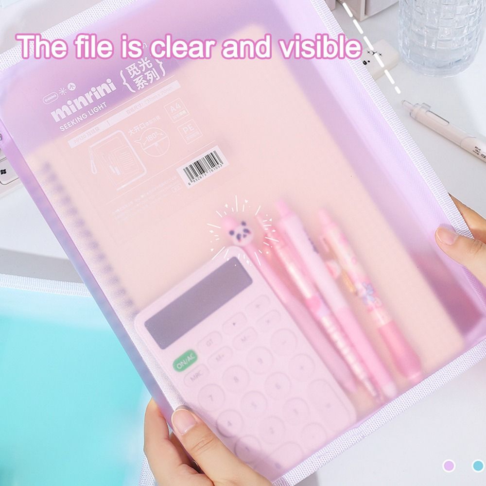 Portable Transparent A4 Zipper - Is Stationery Office Supply reseña y precio