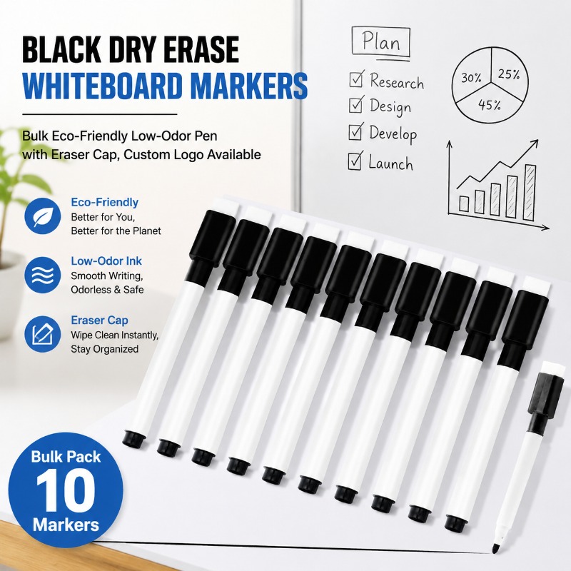 Black Erasable Whiteboard Mark - Whiteboard Marker Set reseña y precio