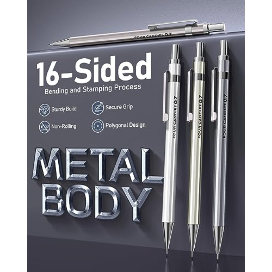 Mechanical Pencil Set with Cas - Mechanical Pencil Lead reseña y precio