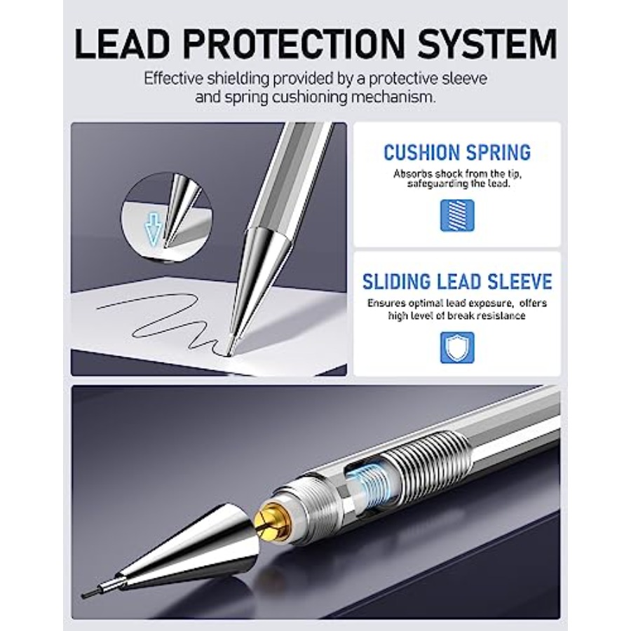 Mechanical Pencil Set with Cas - Mechanical Pencil Lead reseña y precio