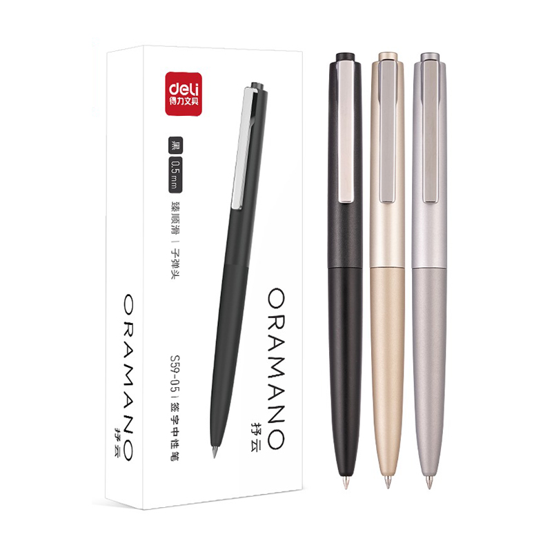Deli 3pcs 0.5mm/0.7mm Black In - Stationery Supplies Business reseña y precio