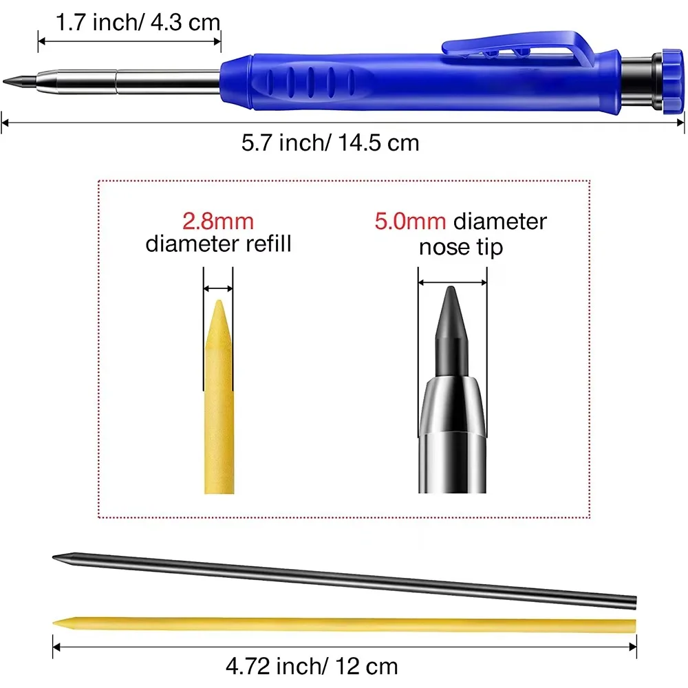 Solid Carpenter Pencil Set Woo - Mechanical Pencil Lead reseña y precio