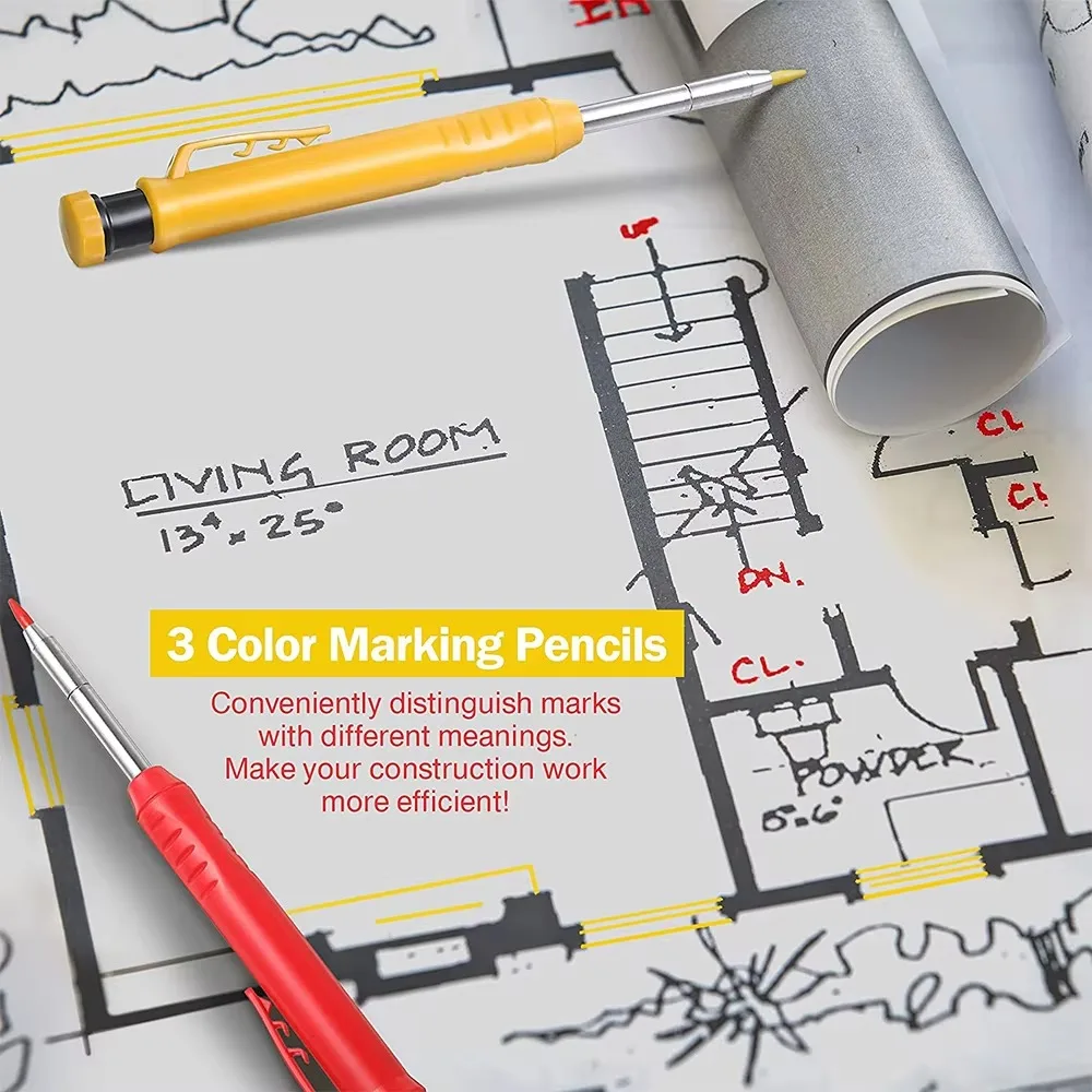 Solid Carpenter Pencil Set Woo - Mechanical Pencil Lead reseña y precio