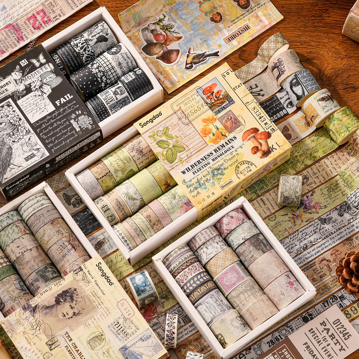 20 rolls of vintage washi tape - Washi Tape Set reseña y precio