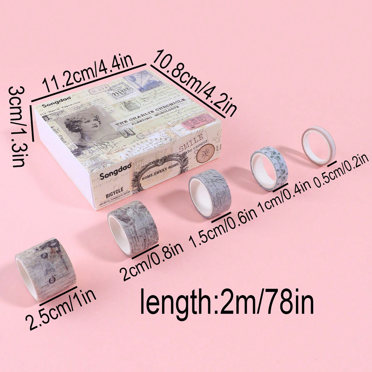 20 rolls of vintage washi tape - Washi Tape Set reseña y precio