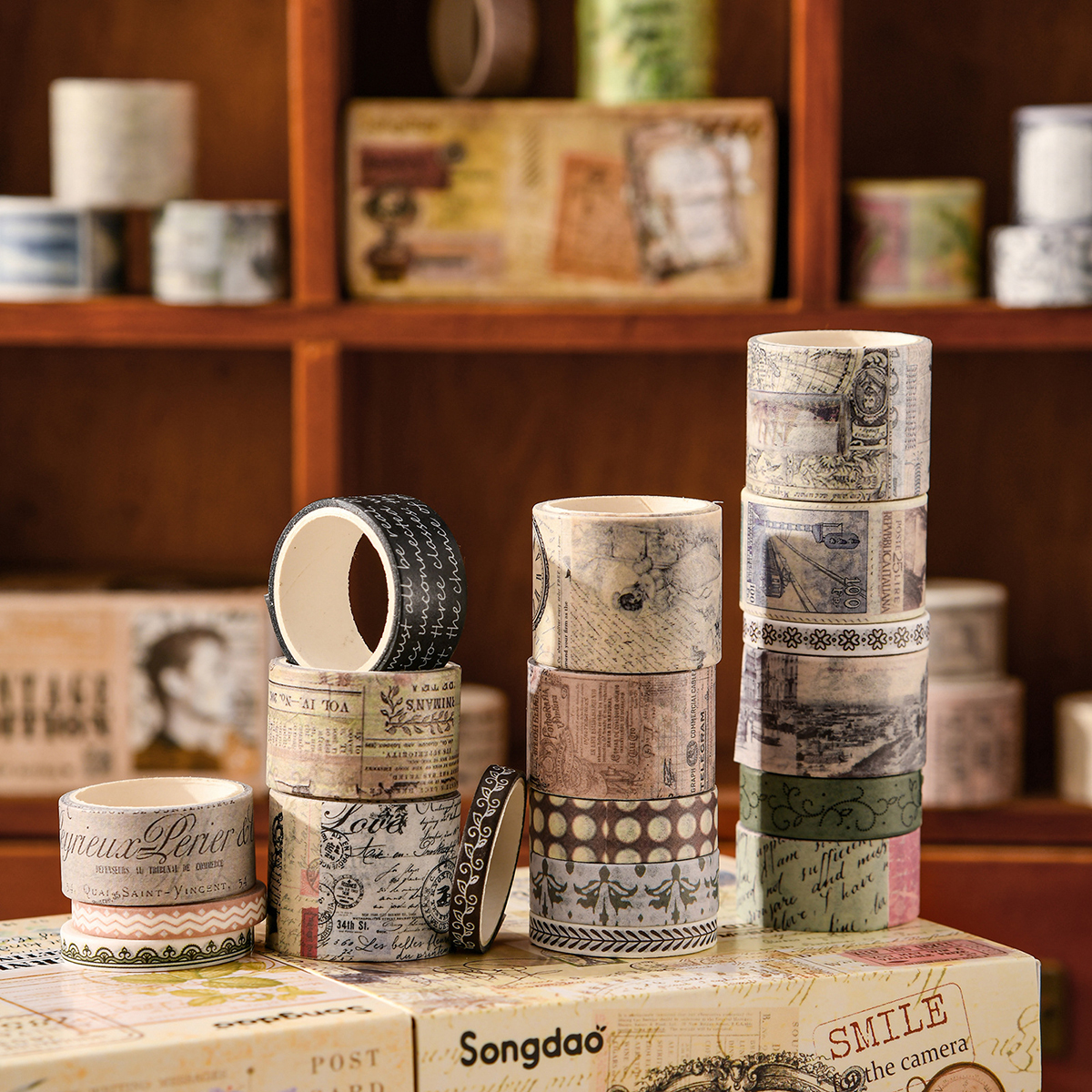 20 rolls of vintage washi tape - Washi Tape Set reseña y precio