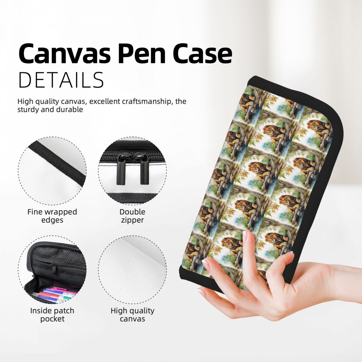 A Lion In A Forest Pencil Case - Lion Stationery & Office Supply(Kunshan)Co.Ltd reseña y precio