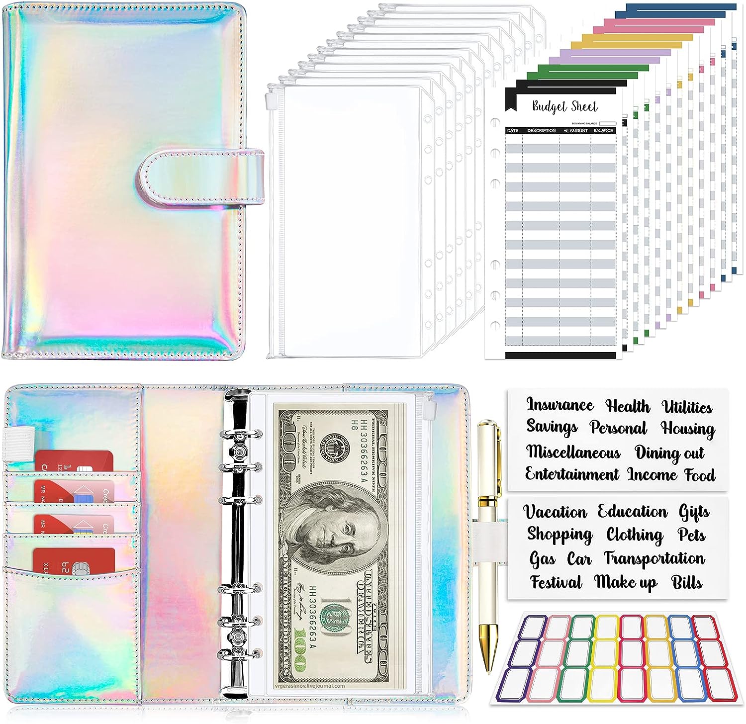 2023 laser Budget Binder Zippe - Planner Weekly Budget reseña y precio
